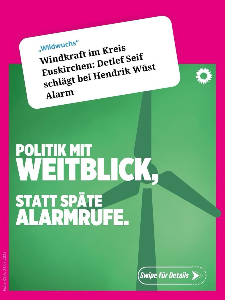 Windkraft: Jetzt schlagen andere Alarm – dabei haben wir GRÜNE schon vor drei Jahren die Brisanz erkannt!